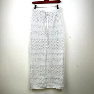 Wild Fable Womens Skirt Sz XL Crochet Sheer Boho Maxi Festival Beachy Hippie